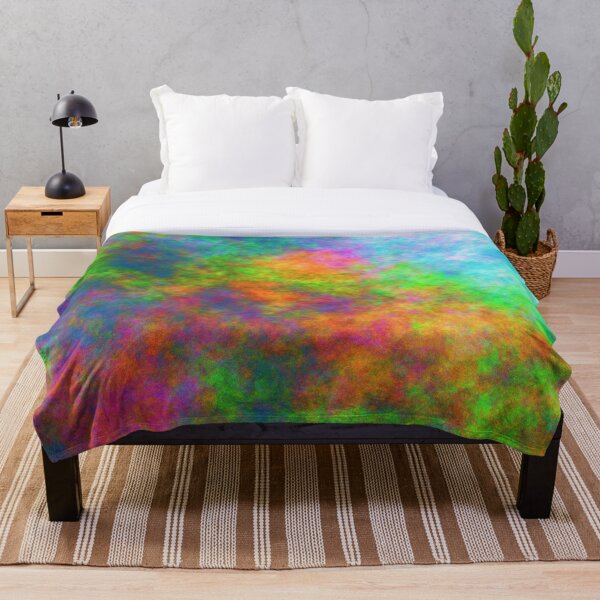 Abstraction of underwater forest Throw Blanket