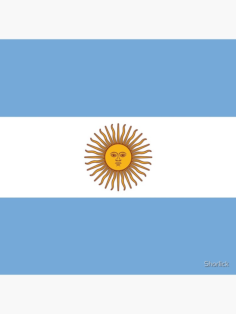 Aperçu 3 sur 3. Coussin avec l'œuvre Drapeau de l'Argentine créée et vendue par Shorlick.