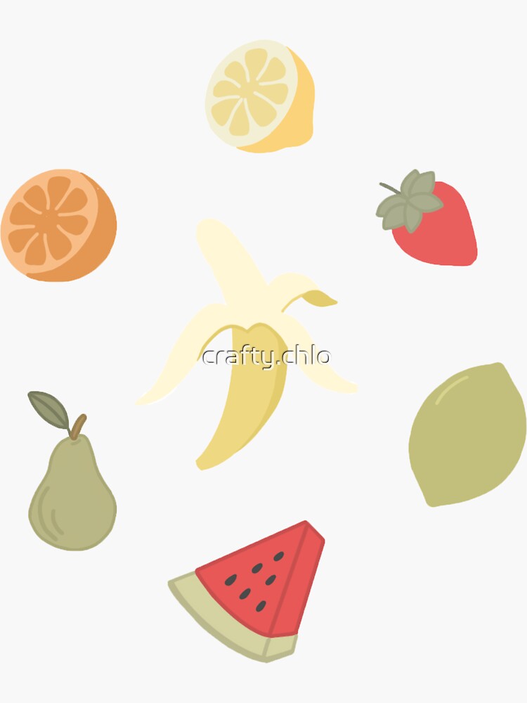 "fruits sticker pack" Sticker for Sale by chloemfields Redbubble