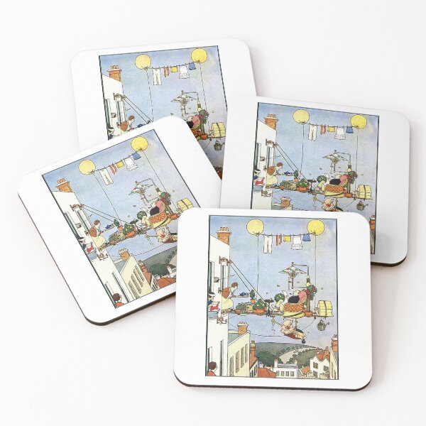 Heath Robinson. Illustration, Home Comforts? W. Heath Robinson. Coasters (Set of 4)