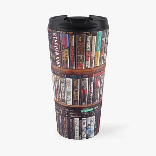 Stephen King Books on Shelves Travel Mug