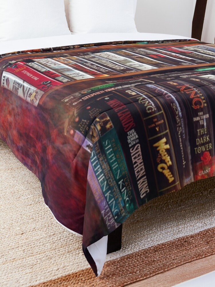 Alternate view of Stephen King Books on Shelves Comforter
