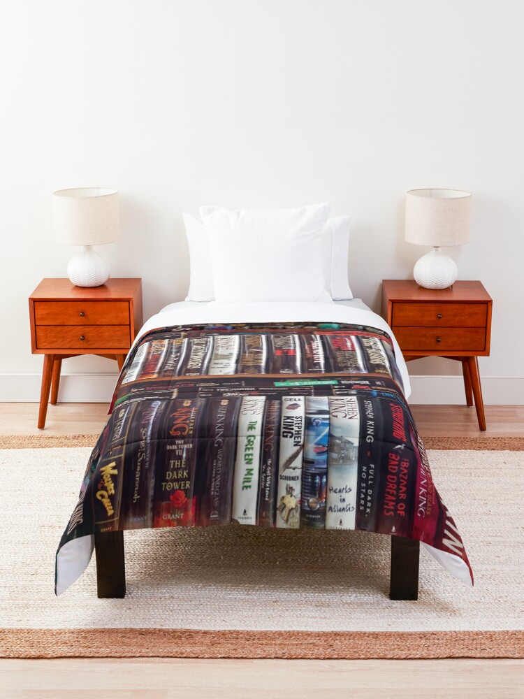 Alternate view of Stephen King Books on Shelves Comforter