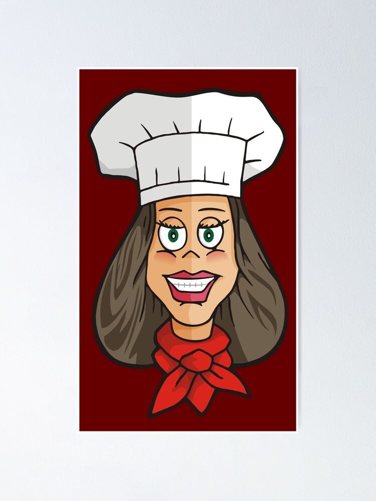 Custom Woman Chef Cartoon Portrait, Chef Caricature, Gift for Chef