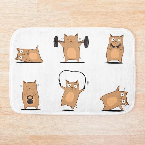 FITNESS CAT Bath Mat