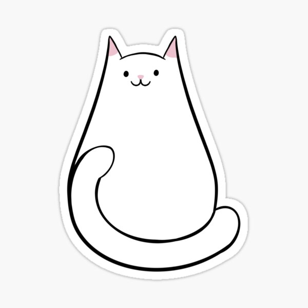 Item preview, Cute cat sticker  designed and sold by Ann-Art.
