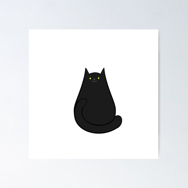 Item preview, Black cute cat designed and sold by Ann-Art.