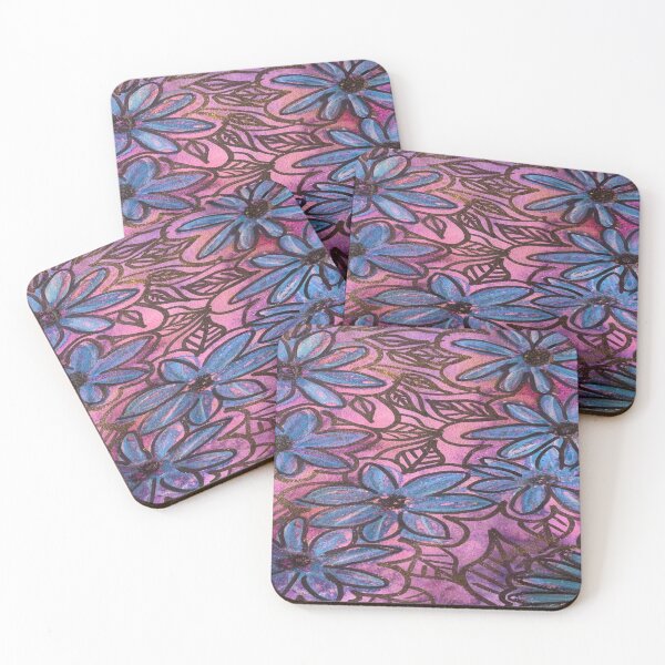 Item preview, Bright Blue doodle Daisy designed and sold by bipolarvirgoart.