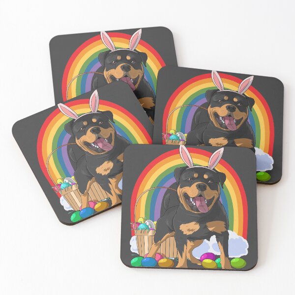 Item preview, Rottweiler Bunny Happy Easter Day designed and sold by Nosek1ng.