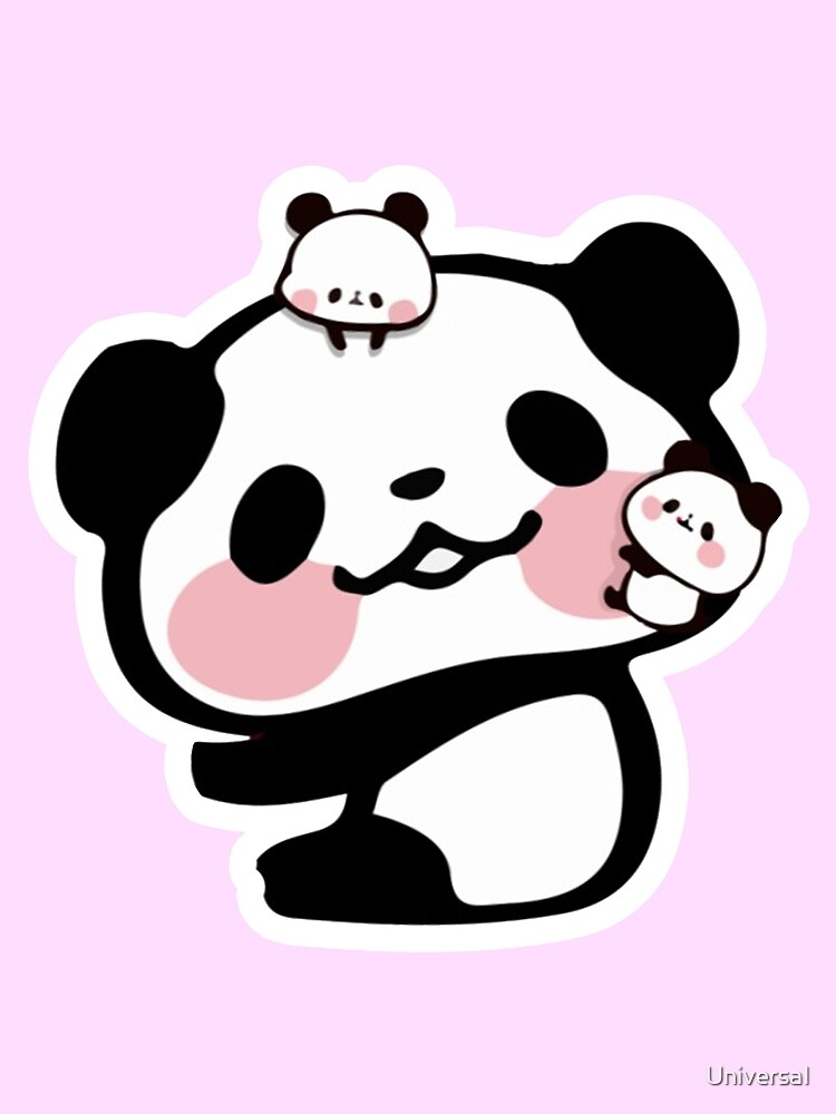 cute panda kawaii chibi | Photographic Print