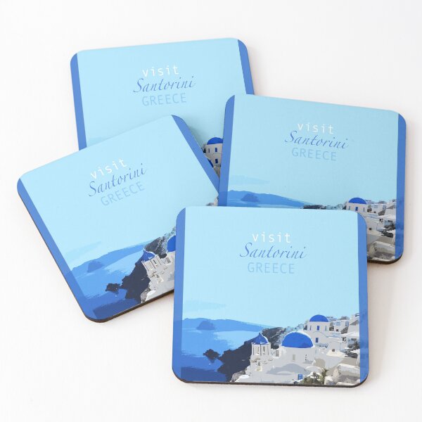 Item preview, Travel posters_Visit Santorini. designed and sold by FanitsaArt.