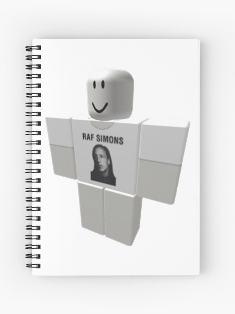 Rick Owens Raf Simons Roblox Meme Spiral Notebook By - roblox face stationery redbubble
