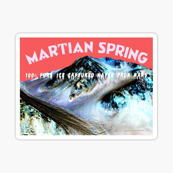Mars Water Label Sticker