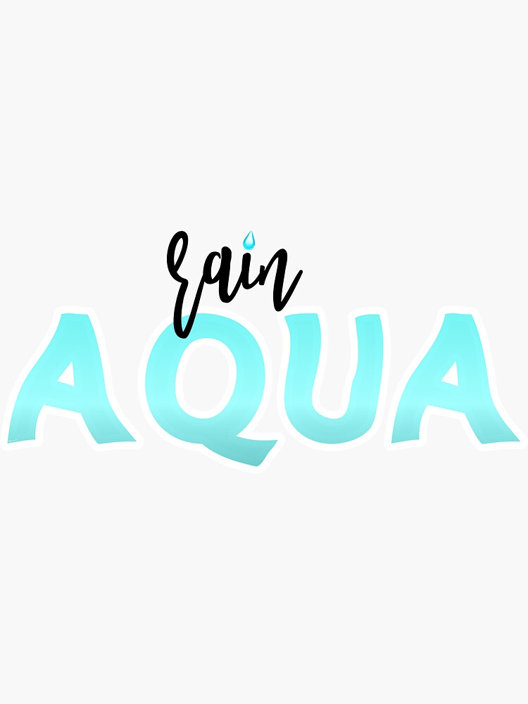 "Rain Athletics Aqua" Sticker for Sale by lilybrown04 Redbubble