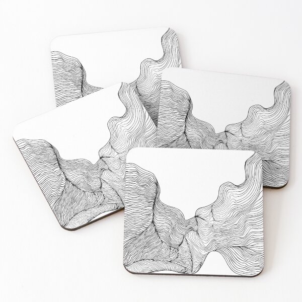 Item preview, Minimalistic Waves Line Artwork designed and sold by CheHojas.