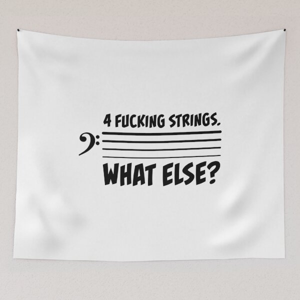 Item preview, Four damn strings. What else? designed and sold by chrisbears.
