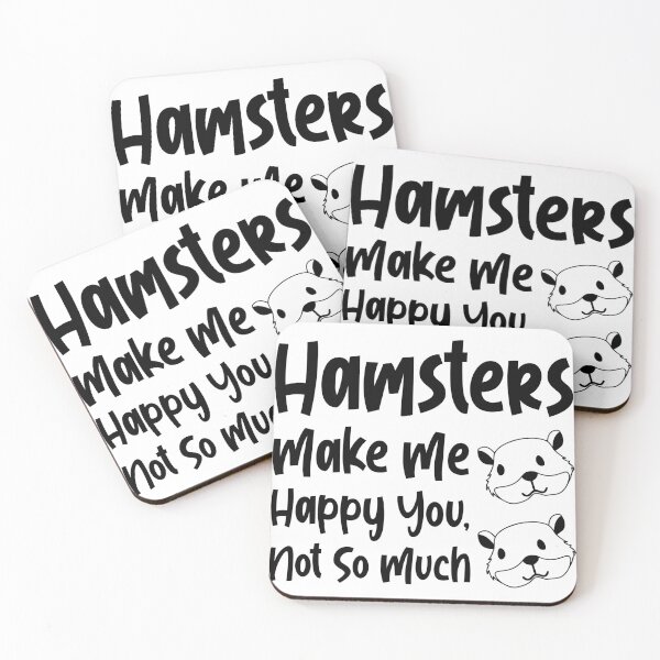 Item preview, Hamsters Make Me Happy - Black designed and sold by saechla.