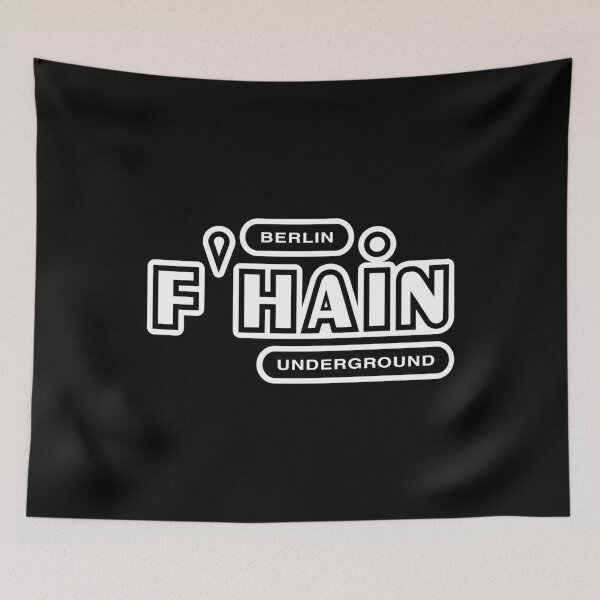 Item preview, Berlin Friedrichshain Underground (white text) designed and sold by futurytmi.