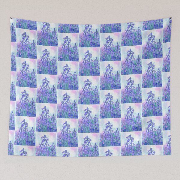 Item preview, Bluebells painting in watercolor designed and sold by esvb.