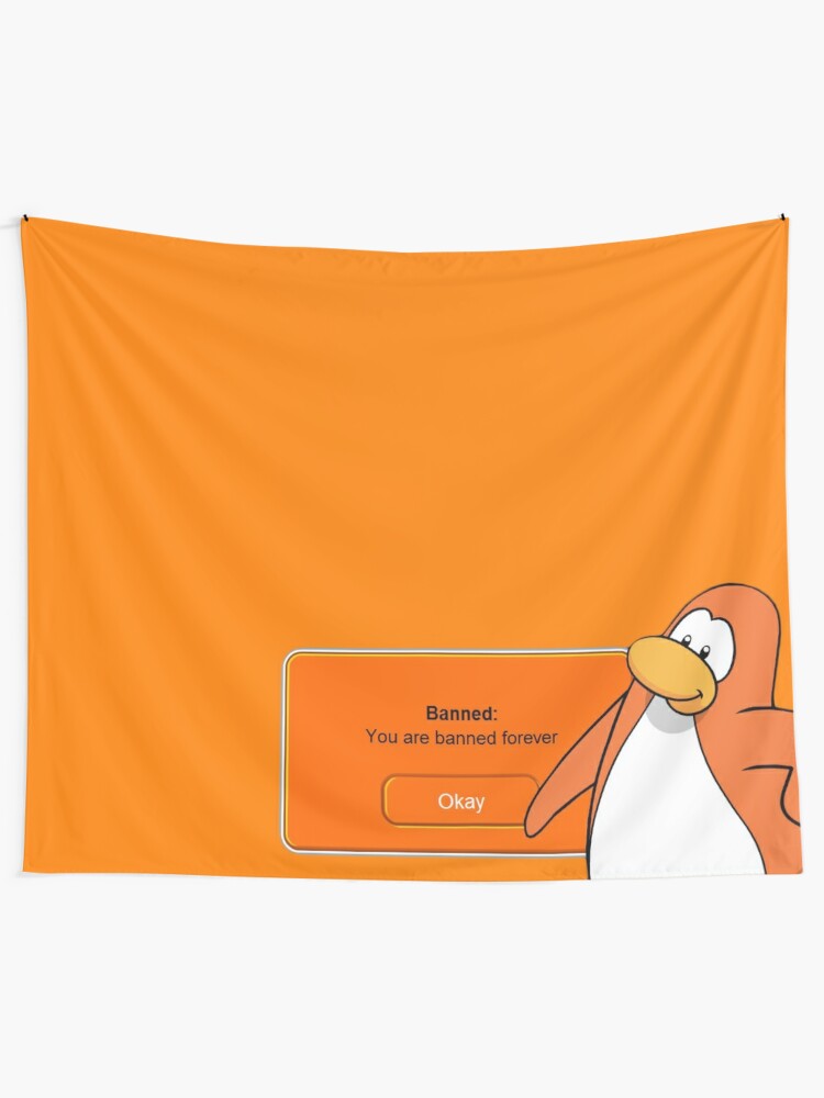 Fur Immer Auf Club Penguin Gebannt Wandbehang Von Erinaugusta Redbubble