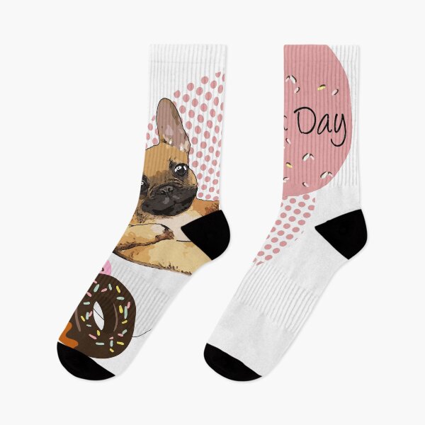 Item preview, french bulldogs and donuts designed and sold by Collagedream.