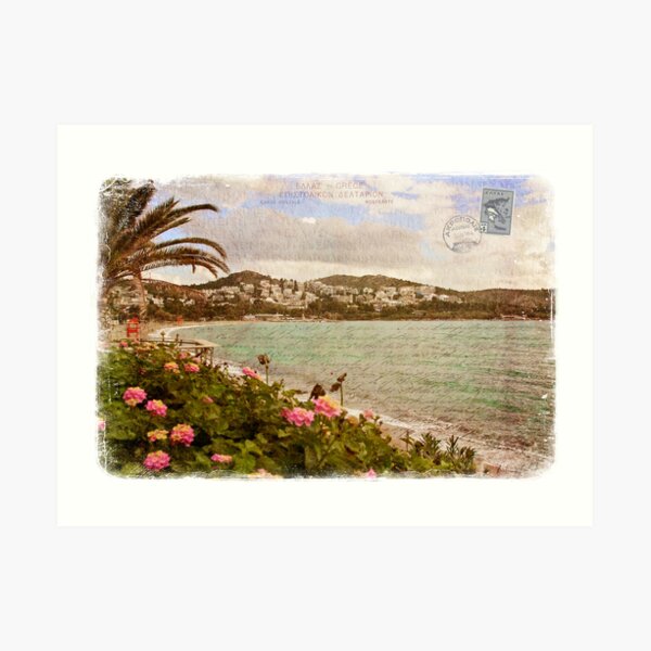 Vouliagmeni, Greece – Forgotten Postcard Art Print