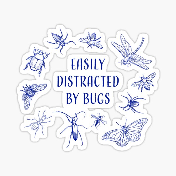 Item preview, Easily Distracted by Bugs designed and sold by AntiqueImages.
