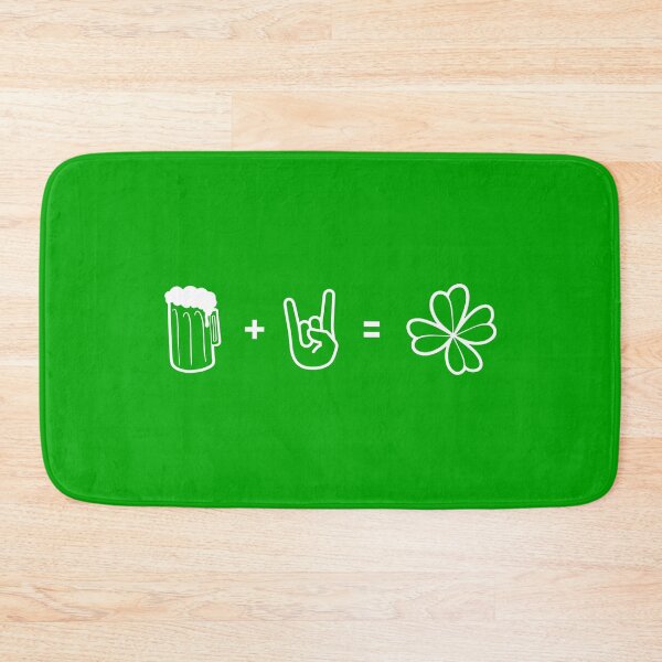 Item preview, St Patricks Day Lucky Irish Green - Shamrock, Beer and Rock Horns designed and sold by Camille Woodward.