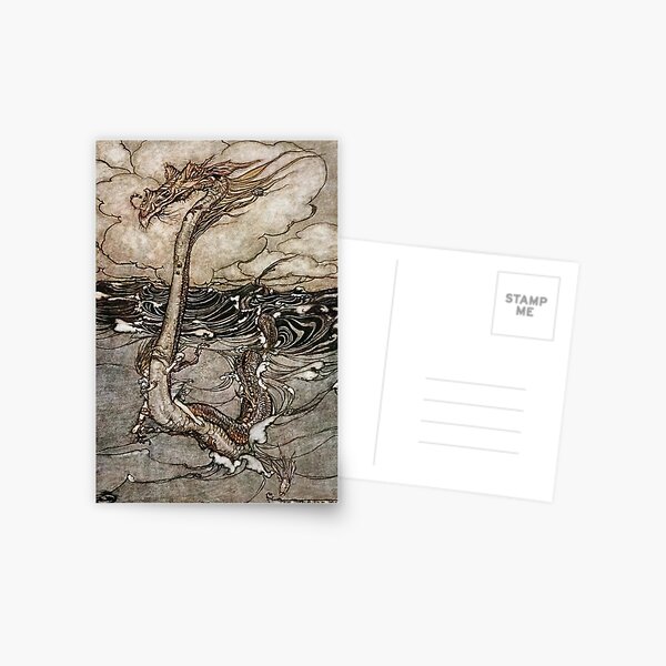 Aperçu de l'œuvre «Serpent de mer» par Arthur Rackham créée et vendue par PatricianneK.