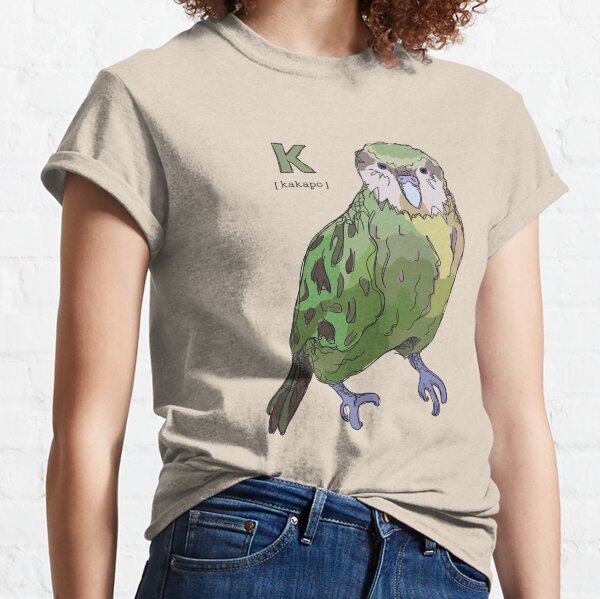 Funky Animal Alphabet: K is for Kakapo Classic T-Shirt