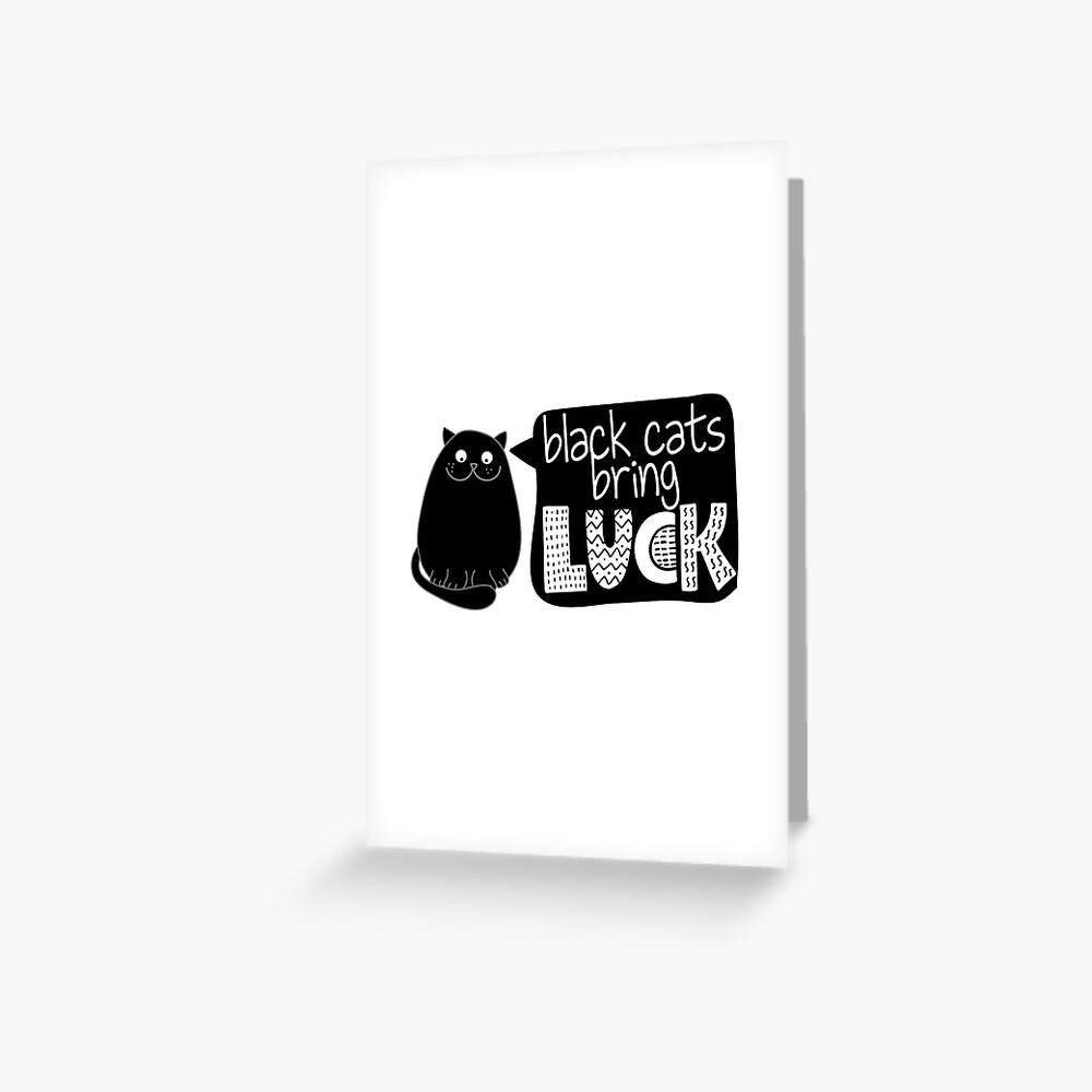 Impression Artistique Les Chats Noirs Portent Chance Conception De Citation Drole Avec Chat Noir Grincheux Par Zsuskaa Redbubble