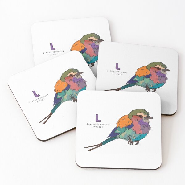 Item preview, Funky Animal Alphabet: L is for Lilac-Breasted Roller designed and sold by abigailhausman.