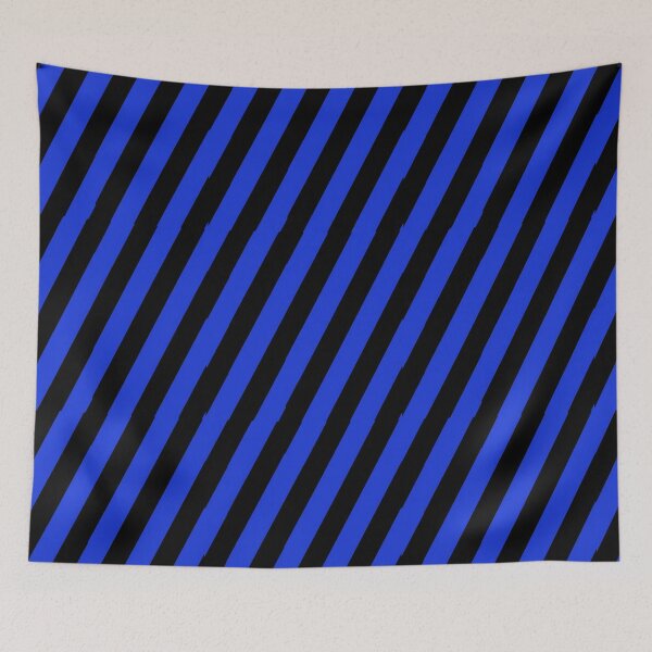 Item preview, Blue and black diagonal stripes designed and sold by tetibright.