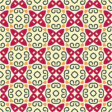 Artwork thumbnail, Cute Abstract Arabesque Pattern by Poetic Patterns Studio