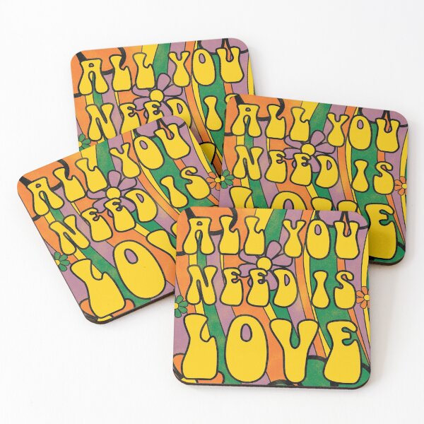 All you need is love Coasters (Set of 4)