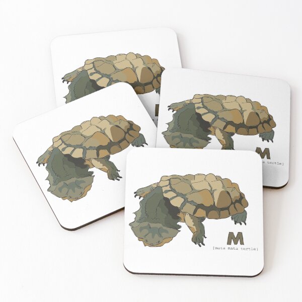 Item preview, Funky Animal Alphabet: M is for Mata Mata Turtle designed and sold by abigailhausman.