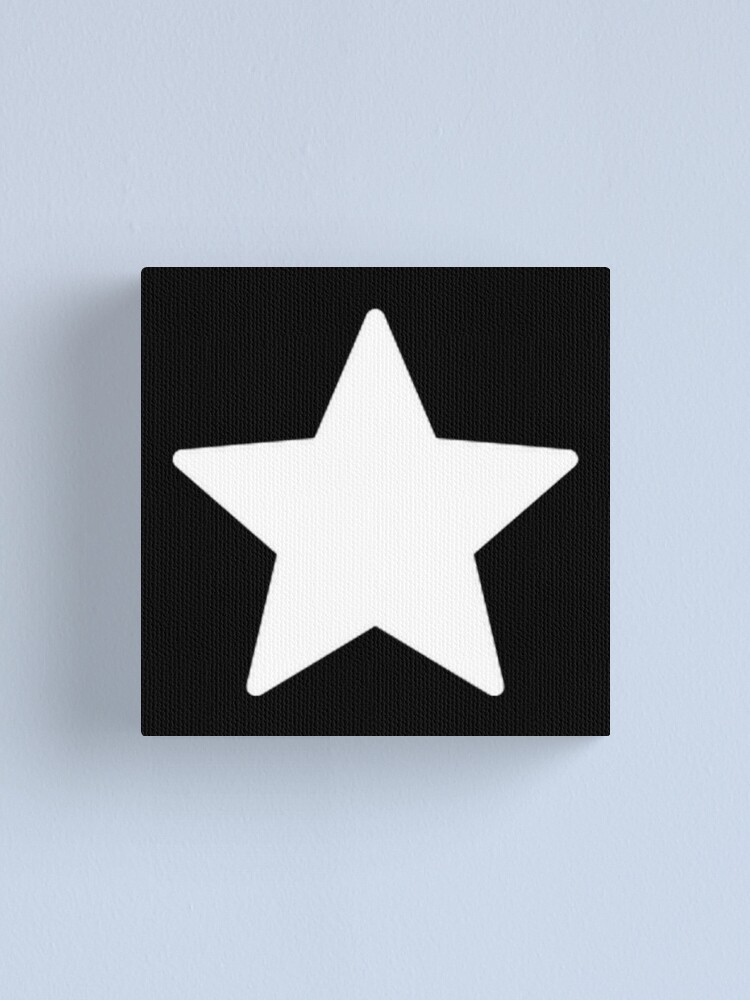 &Quot;White Star Black Background&Quot; Canvas Print By Samisdesigns | Redbubble