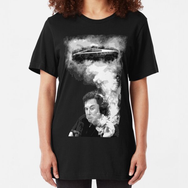 Elon Musk and Cybertruck Slim Fit T-Shirt
