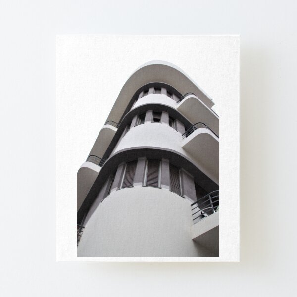 Tel Aviv Bauhaus style building Canvas Mounted Print