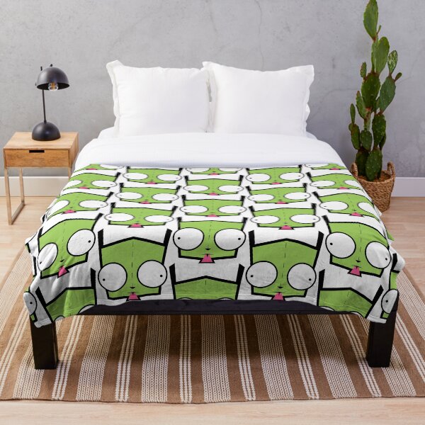 Gir popular Invader Zim Throw Blanket Green