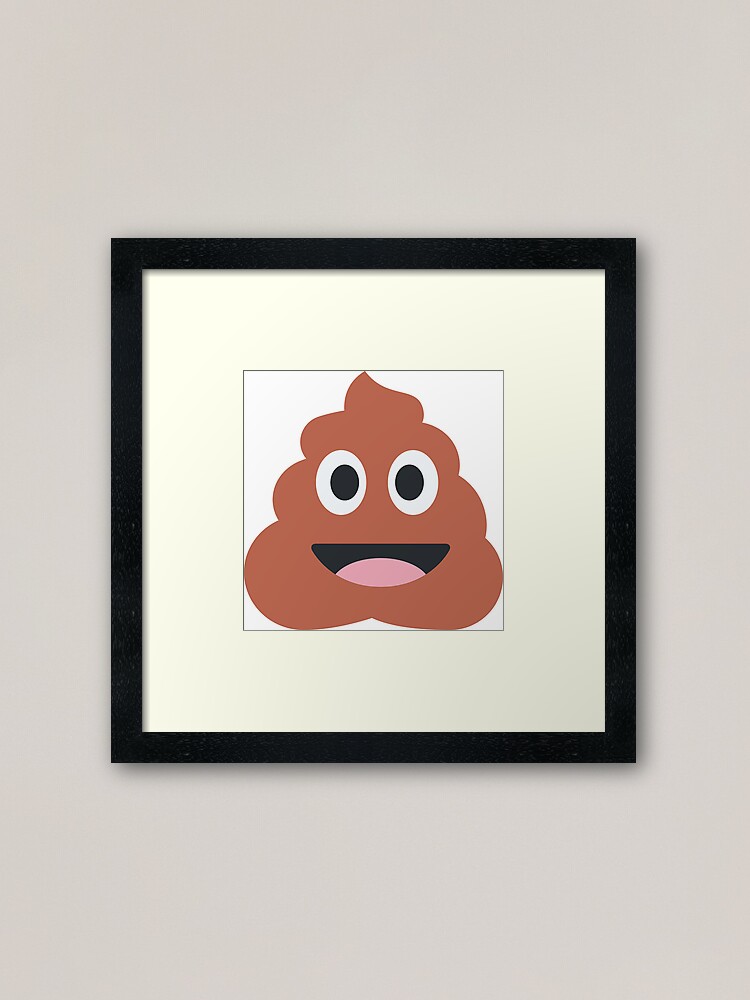 Poop Emoji Framed Art Print By Hug000 Redbubble - galaxy poop emoji t shirt roblox