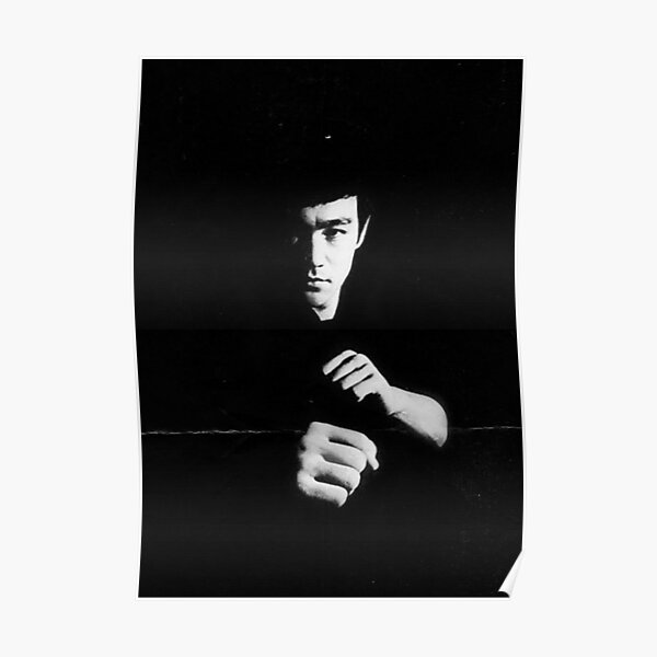Bruce Lee 16 Poster Actor Film Motivation Hong Kong Quote Photo Black and White
