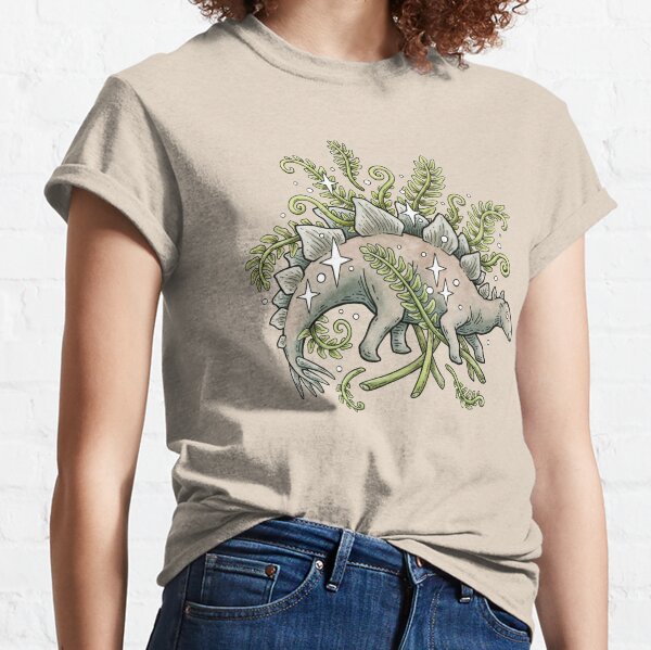 Stegosaurus & Ferns | Dinosaur Botanical Art Classic T-Shirt