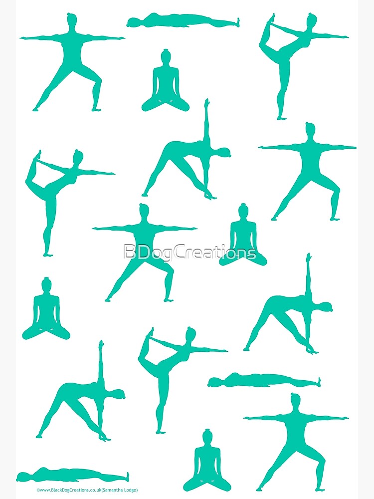 The 26 Poses of Bikram Yoga Peach | Greeting Card