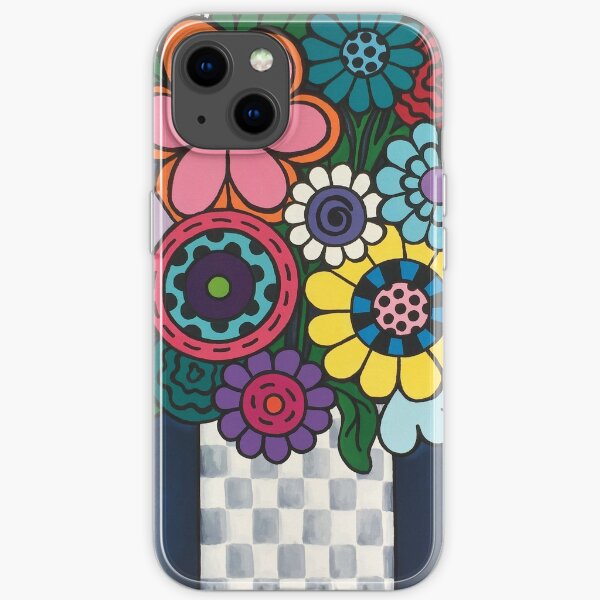 Checkered Bouquet iPhone Soft Case