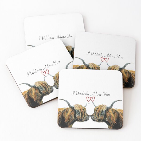 Item preview, I Udderly Adore you Highland Cow Gift Range designed and sold by IslesArt.