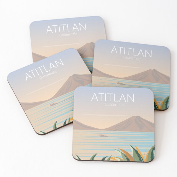 Item preview, Guatemala vintage travel poster lake atitlan  designed and sold by Arctic frame studio.