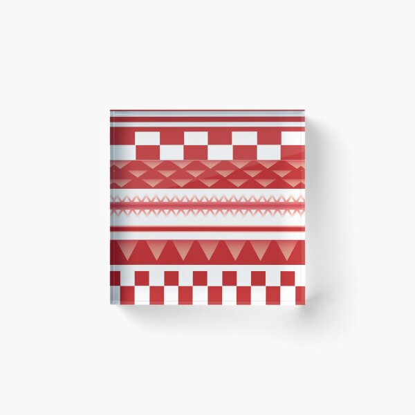 Item preview, *Red Arabic artistic abstract shapes pattern designed and sold by xagta10.
