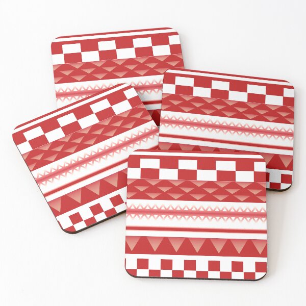 Item preview, *Red Arabic artistic abstract shapes pattern designed and sold by xagta10.