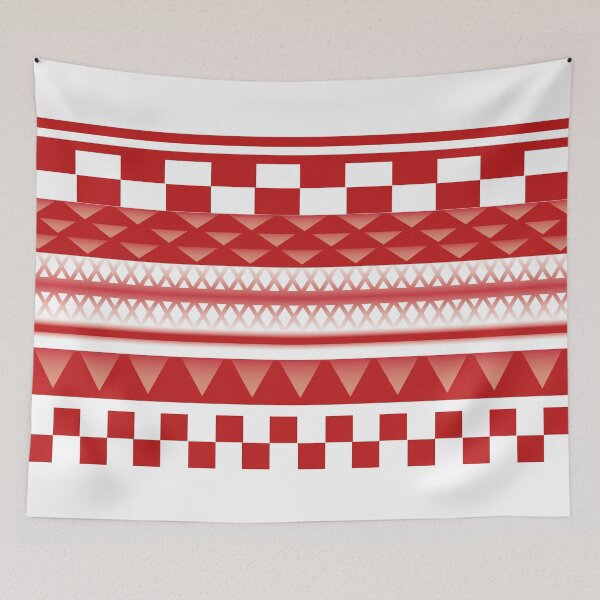 Item preview, *Red Arabic artistic abstract shapes pattern designed and sold by xagta10.